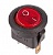 Выключатель клавишный круглый 250V 6А (3с) ON-OFF красный с подсветкой (RWB-214, SC-214, MIRS-101-8)