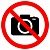 Наклейка запрещающий знак "Фотосьемка запрещена" 150*150 мм