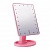 Зеркало LuazON, подсветка, 26.5 х 16 х 12 см, 22 диода, сенсорная кнопка, 4АА, розовое