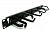 Кабельный органайзер 19", 1U, металлический, 5 пласт. колец, черный "J" EOL