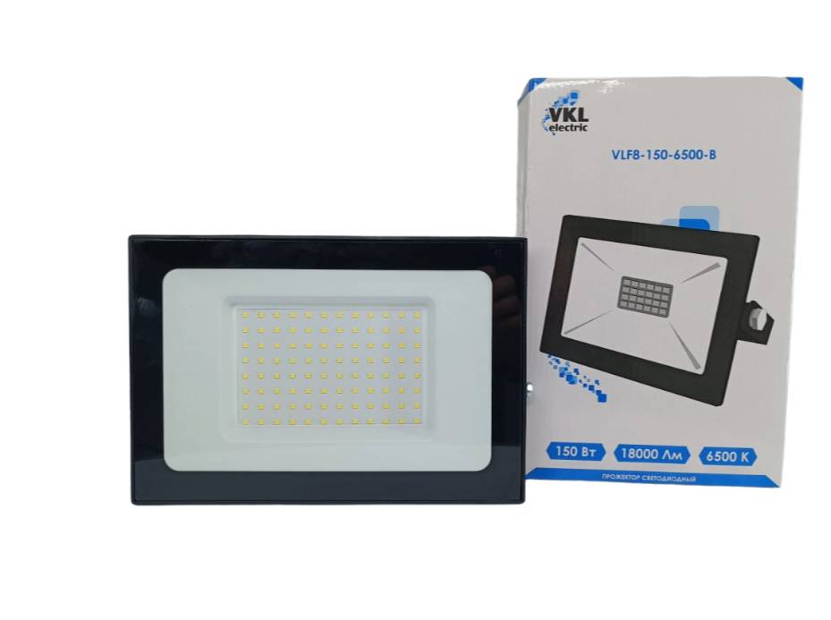 Прожектор LED 150W SMD 18000Lm 220V, IP65, черный (271*197*33) VKL electric – 42unita.ru